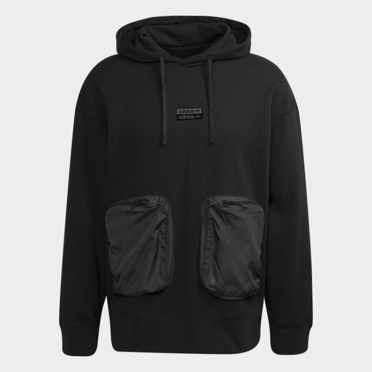 Adidas Preto R.y.v. Moletom Com Capuz Solto