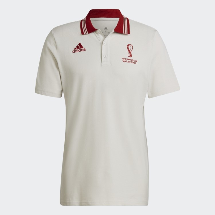 Adidas Fifa World Cup 2022 Camisa Polo Emblema Oficial Talco