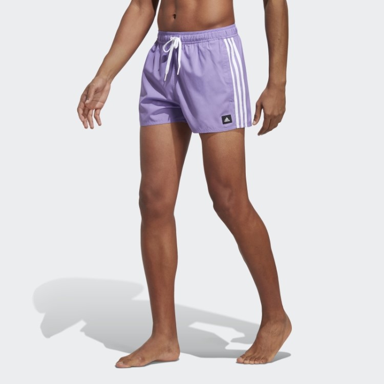 Short De Natação Clx Com As Três Listras Violeta Adidas