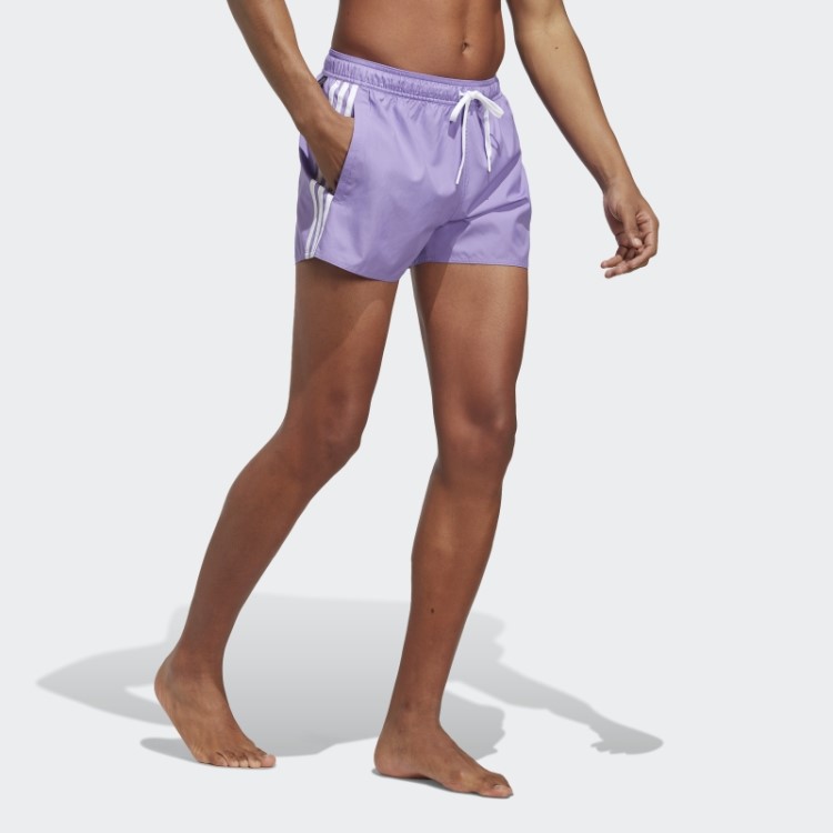 Short De Natação Clx Com As Três Listras Violeta Adidas