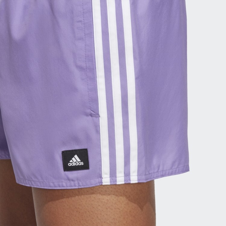 Short De Natação Clx Com As Três Listras Violeta Adidas
