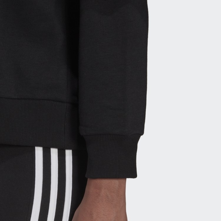 Moletom Solto Com Logo Preto Essencial Adidas