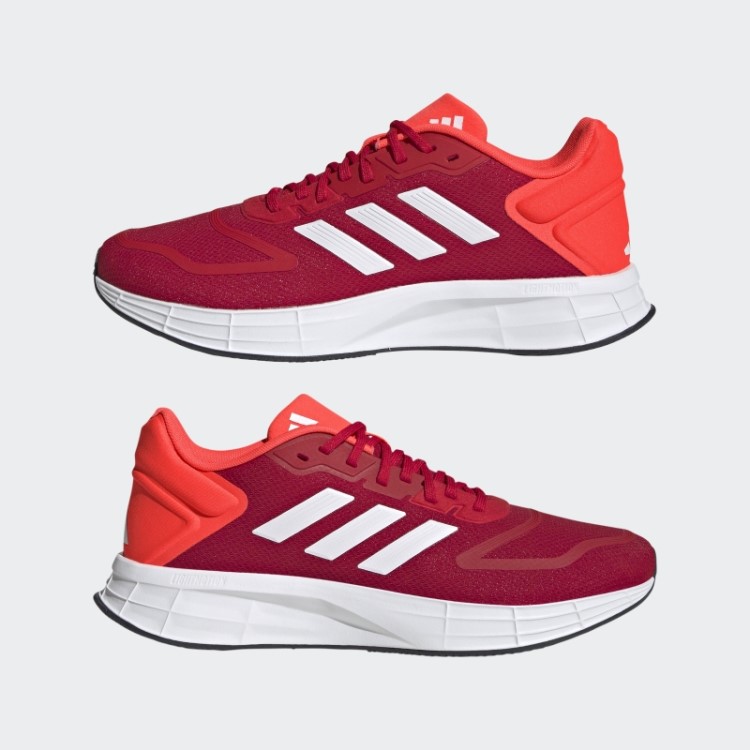 Sapatos Vermelhos Adidas Duramo 10 Moda