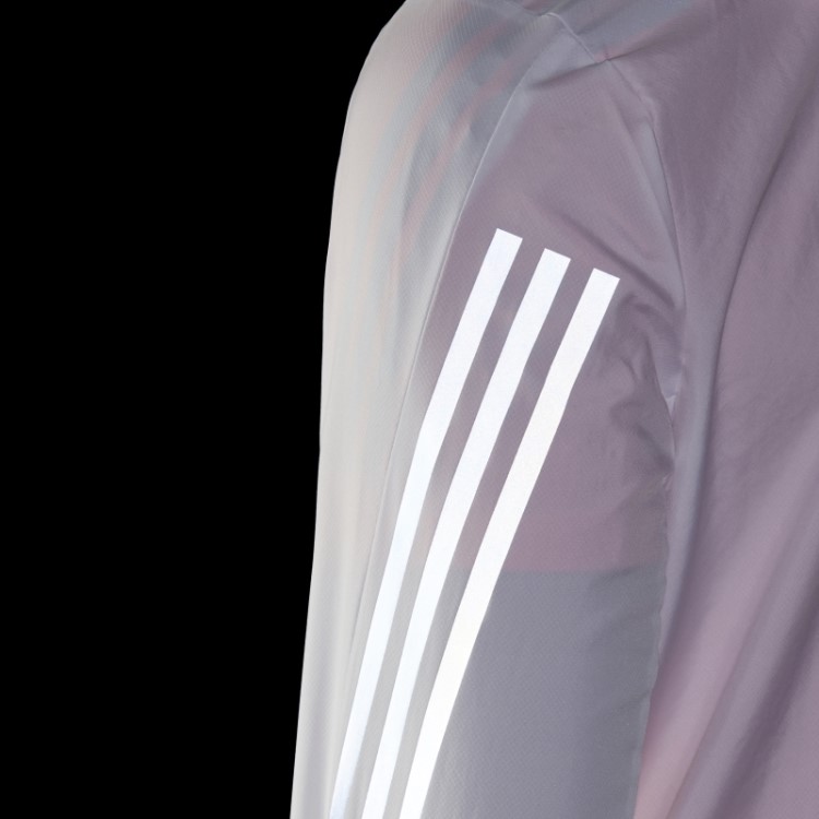 Jaqueta Branca Adidas Run Icons Com As Três Listras