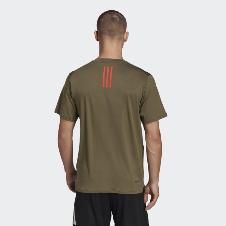 Camiseta De Treino Stretch Sazonal Adidas Train Essentials Verde-oliva