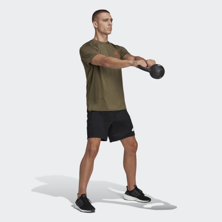 Camiseta De Treino Stretch Sazonal Adidas Train Essentials Verde-oliva