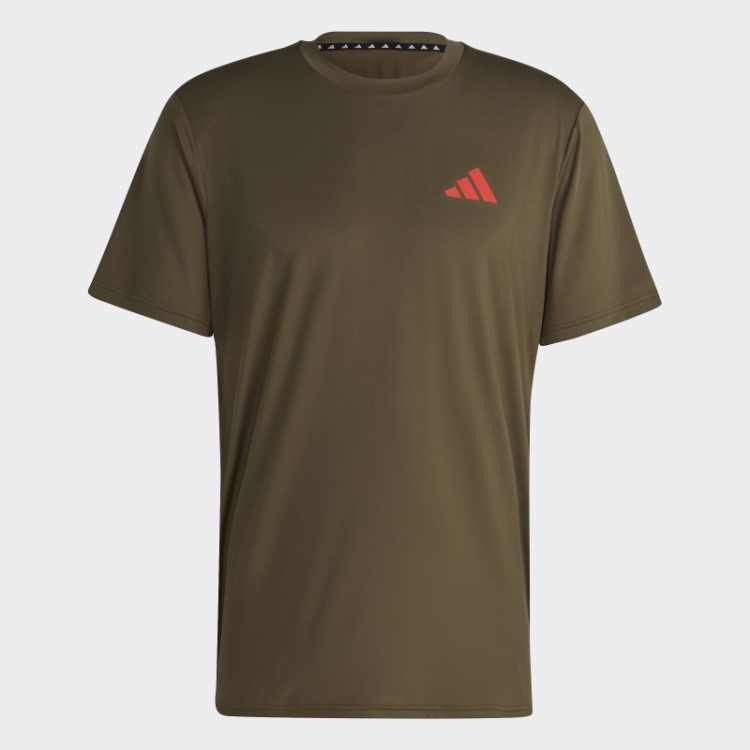 Camiseta De Treino Stretch Sazonal Adidas Train Essentials Verde-oliva
