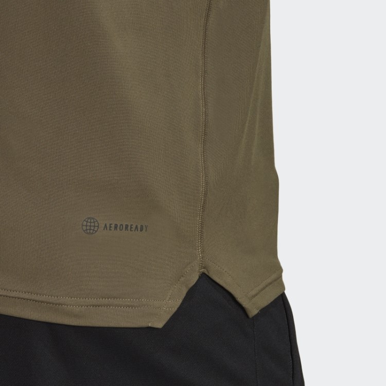 Camiseta De Treino Stretch Sazonal Adidas Train Essentials Verde-oliva