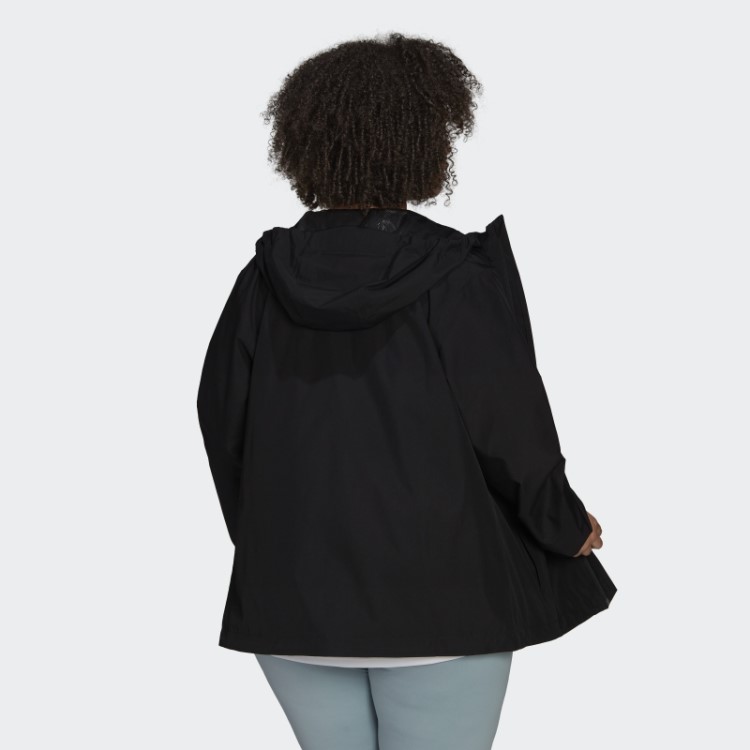 Jaqueta Preta Essencials Rain.rdy (tamanho Grande) Adidas
