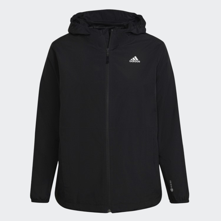 Jaqueta Preta Essencials Rain.rdy (tamanho Grande) Adidas