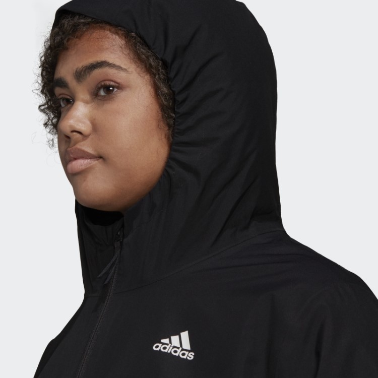 Jaqueta Preta Essencials Rain.rdy (tamanho Grande) Adidas