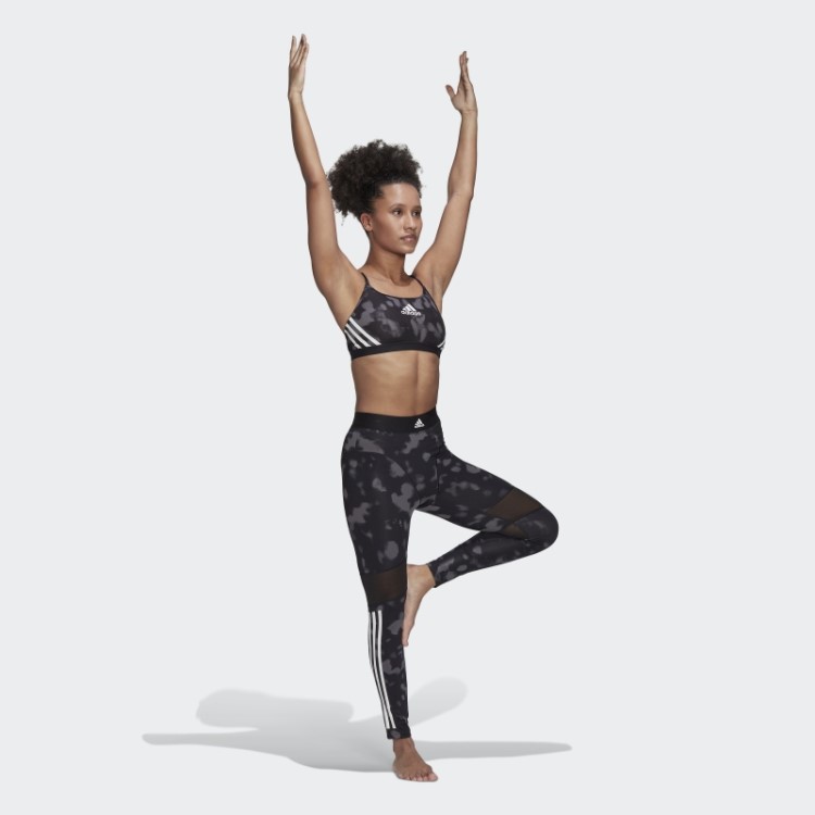 Sutiã Com Estampa Hyperglam Adidas Aeroreact Light-support Cinza