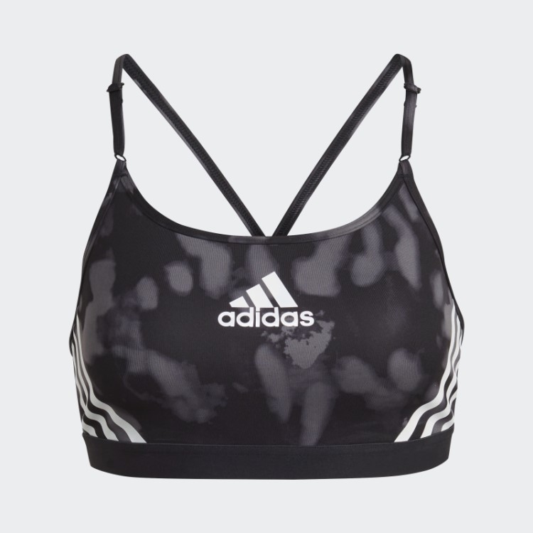 Sutiã Com Estampa Hyperglam Adidas Aeroreact Light-support Cinza