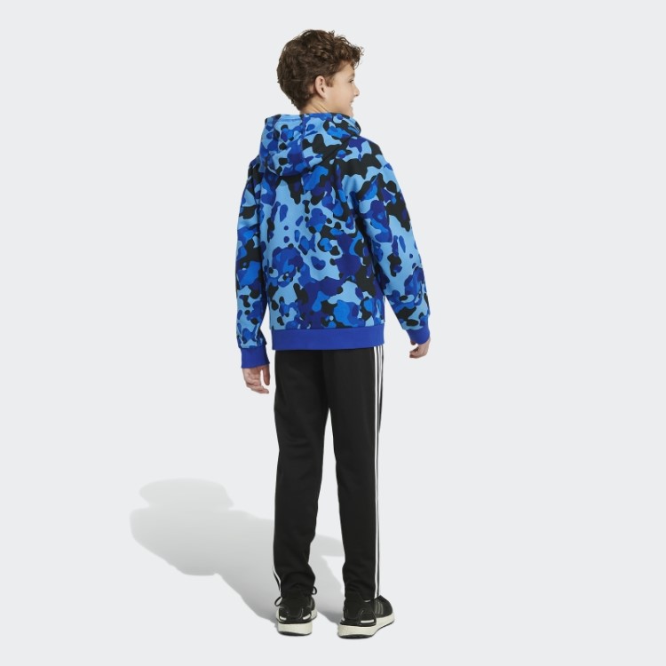 Pulôver Camuflado Com Capuz Azul Royal Adidas