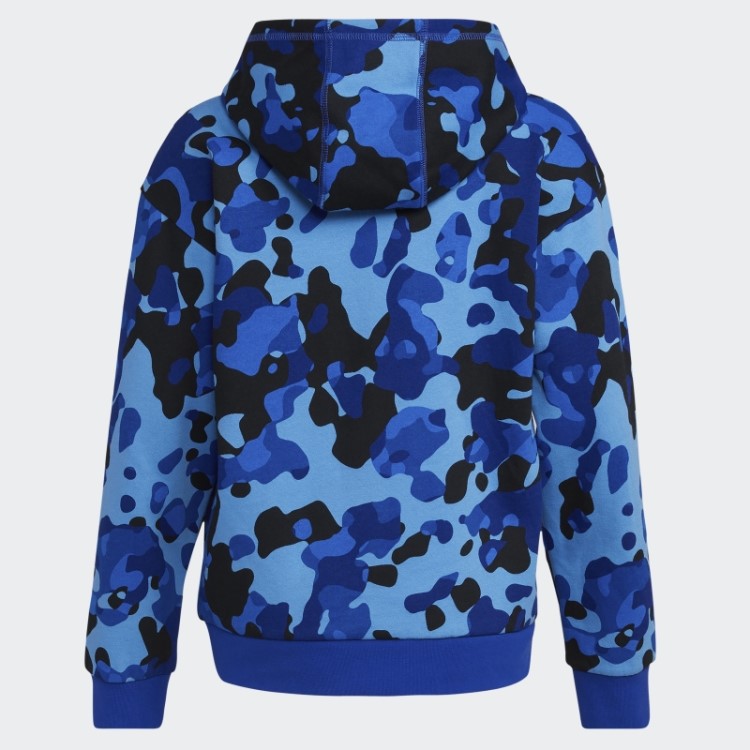 Pulôver Camuflado Com Capuz Azul Royal Adidas