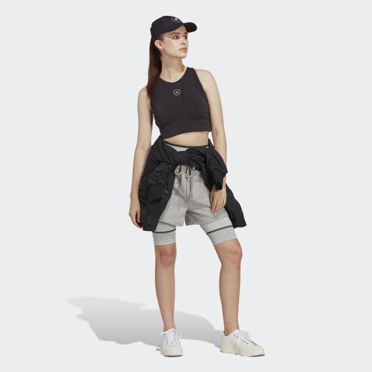 Adidas Preto Por Stella Mccartney Truestrength Yoga Crop Top Fashion