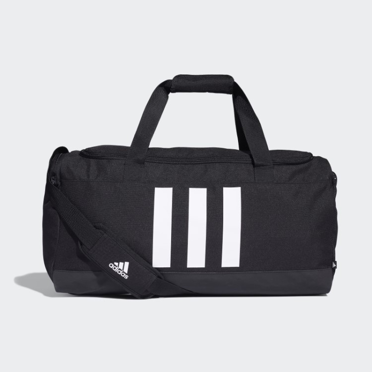 Bolsa Esportiva Adidas Essentials Com As Três Listras Preta Média