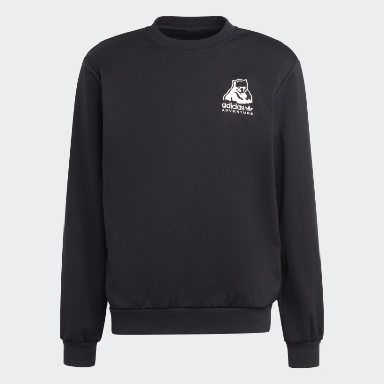 Moletom Gola Careca Adidas Adventure Inverno Preto