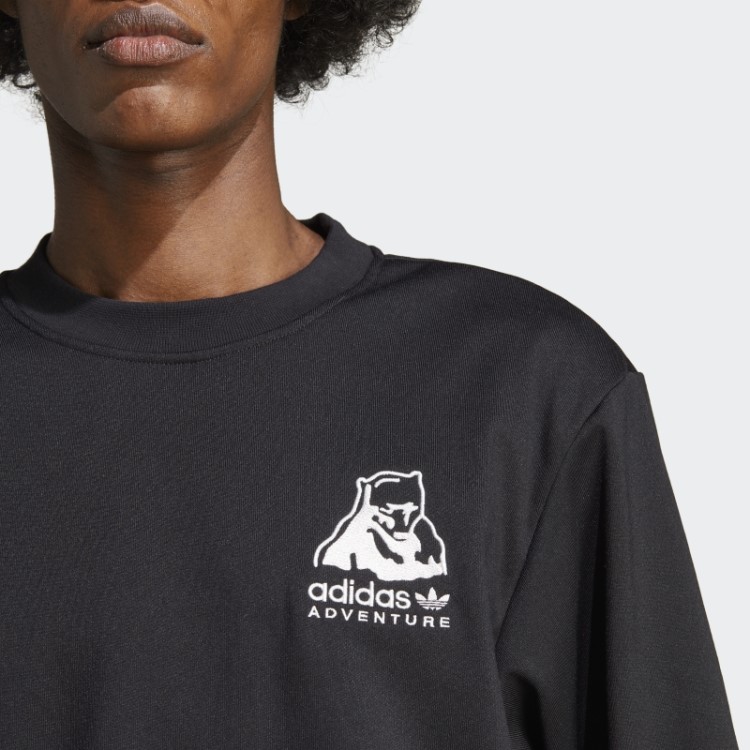 Moletom Gola Careca Adidas Adventure Inverno Preto