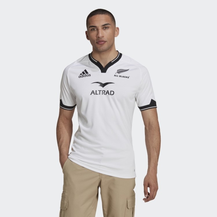 Adidas Branco All Blacks Rugby Réplica Camisa Alternativa