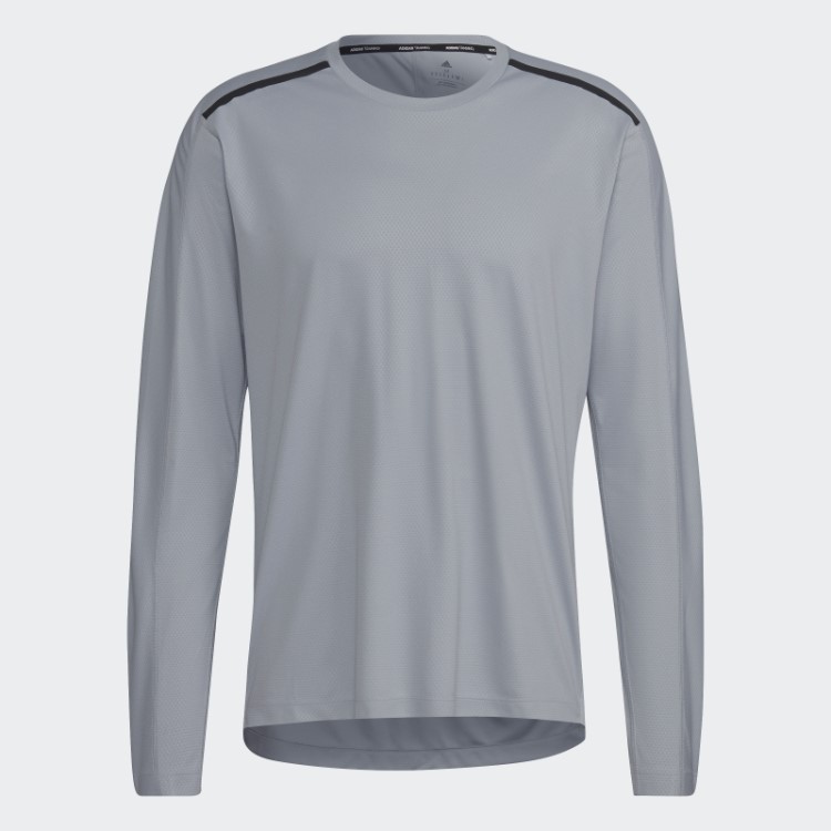 Blusa Prateada Manga Longa Revestida Em Pu Adidas