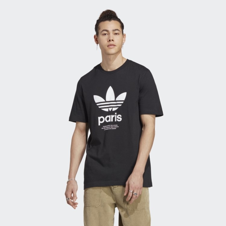Camiseta Adidas Icone Paris City Originals Preta