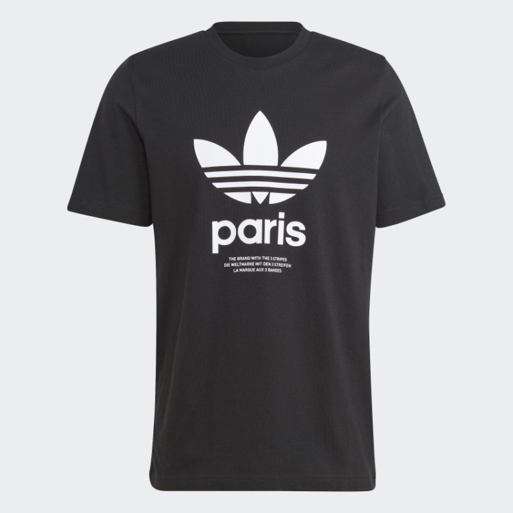Camiseta Adidas Icone Paris City Originals Preta