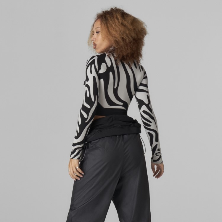 Top Cinza Fashion Adidas By Stella Mccartney Sem Costura Wolford