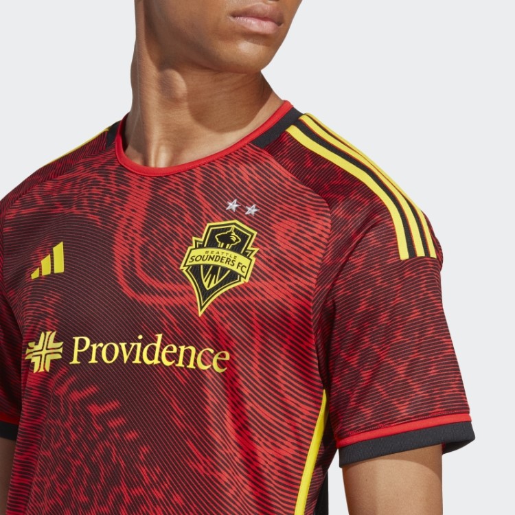Red Seattle Sounders Fc 23/24 Away Camisa Autêntica Adidas