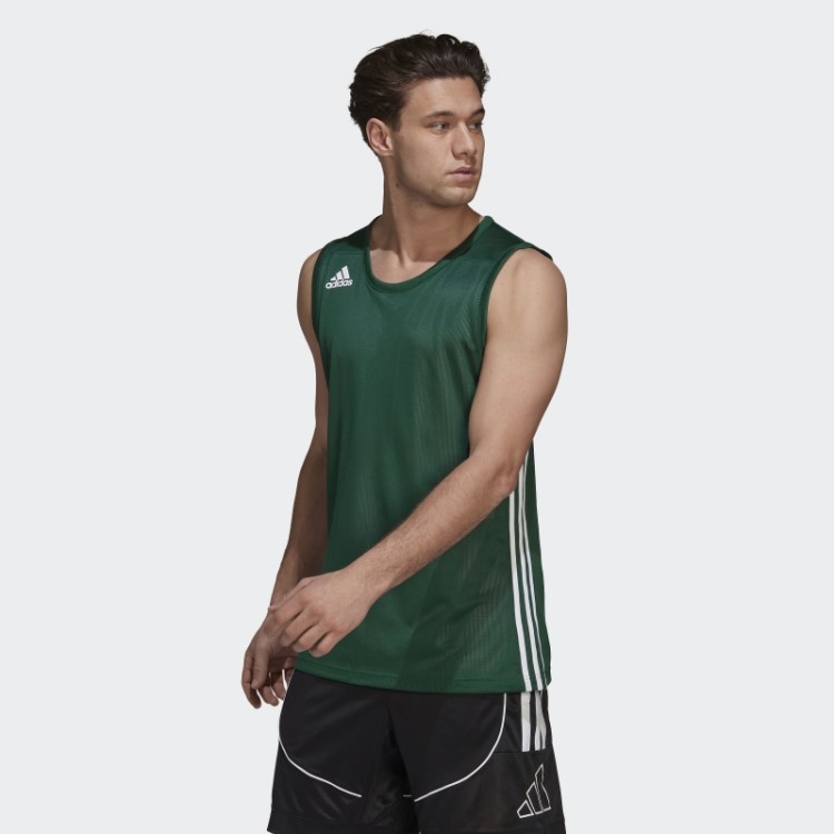 Camisa Reversível De Velocidade 3g Adidas Verde Escuro