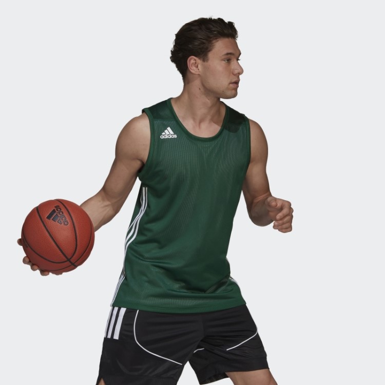 Camisa Reversível De Velocidade 3g Adidas Verde Escuro
