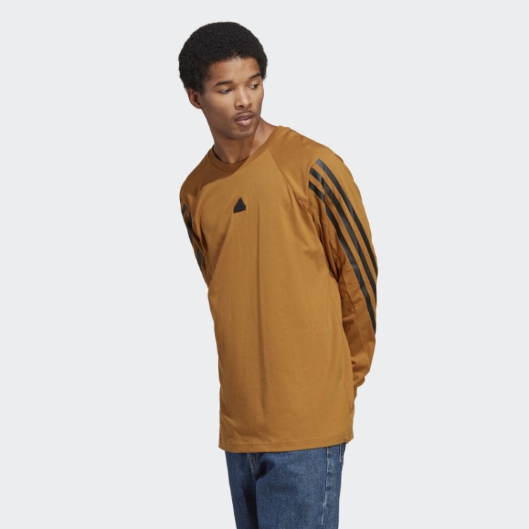 Future Icons Camiseta Manga Longa Com As Três Listras Bronze Adidas