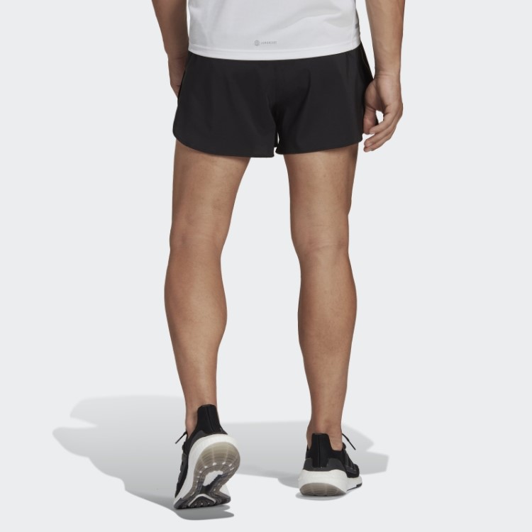Adidas Preto Possui A Moda De Shorts Divididos De Corrida