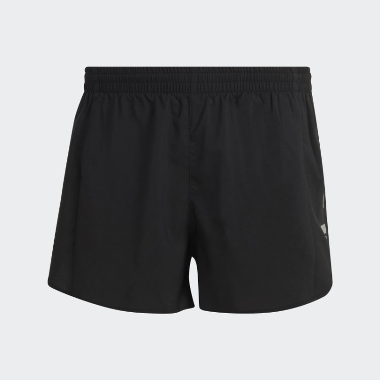 Adidas Preto Possui A Moda De Shorts Divididos De Corrida