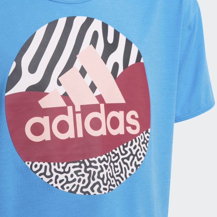 Camiseta Cropped Com Logo Adidas Azul Aeroready Power Training