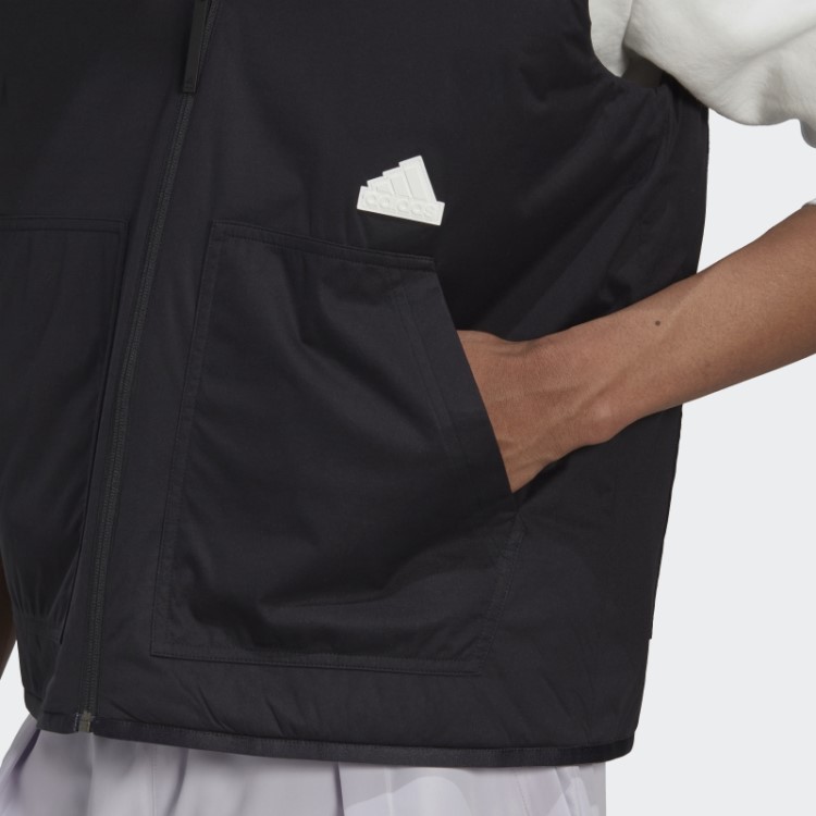 Elegante Colete Puffer Preto Adidas