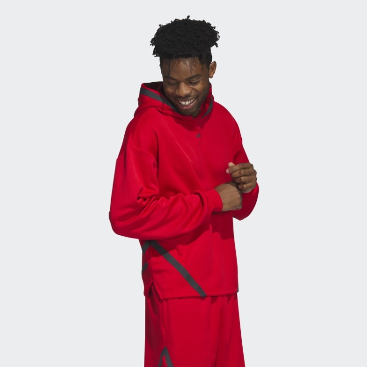 Moletom Com Capuz Escarlate Adidas