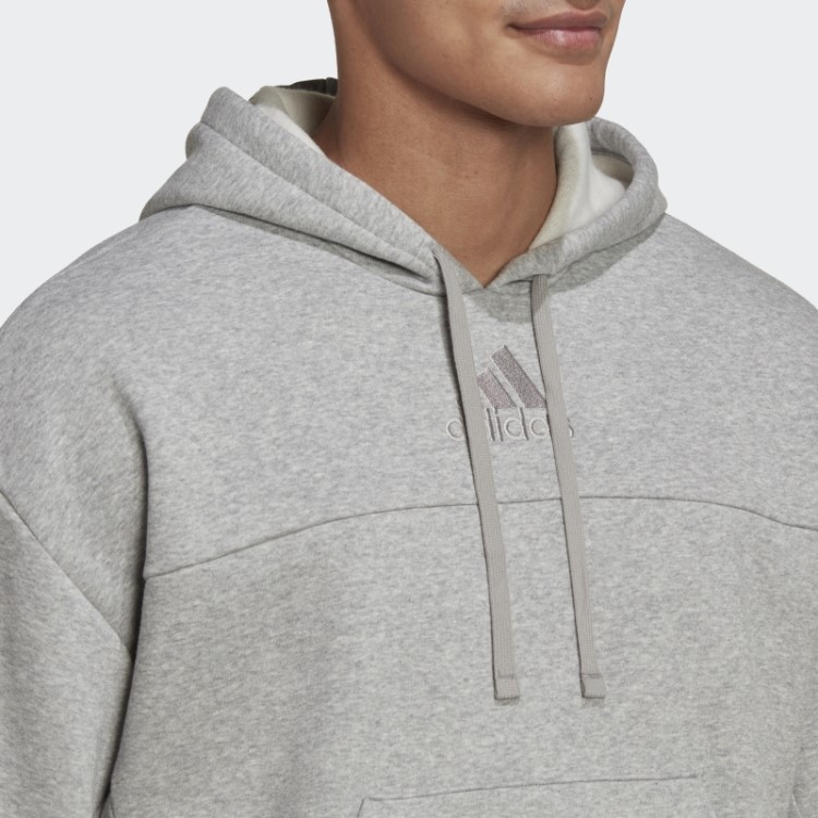 Moletom Com Capuz Cinza Médio Adidas Studio Lounge