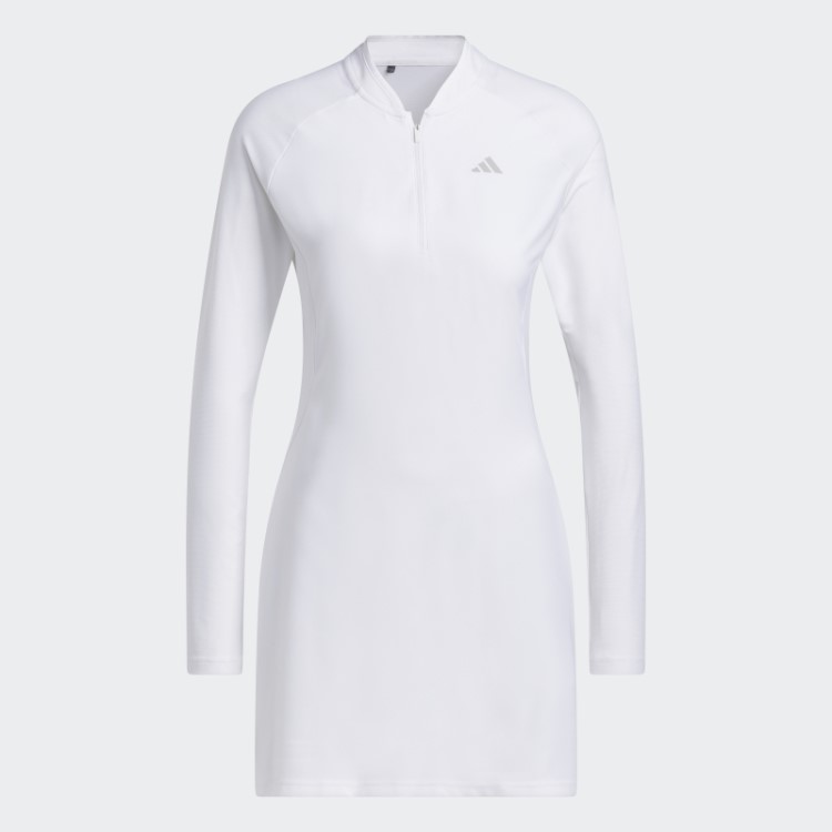 Vestido De Golfe Branco De Manga Comprida Adidas