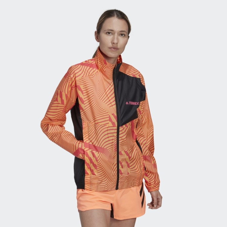 Jaqueta Terrex Lilás Para Trilha Com Estampa Bca Adidas