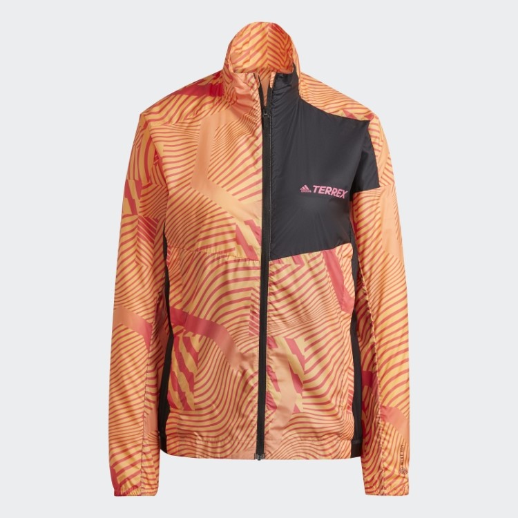 Jaqueta Terrex Lilás Para Trilha Com Estampa Bca Adidas