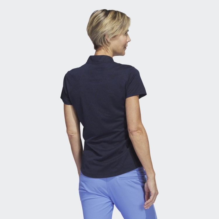 Camisa Polo Jacquard Golf Adidas Navy