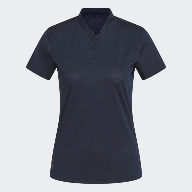 Camisa Polo Jacquard Golf Adidas Navy