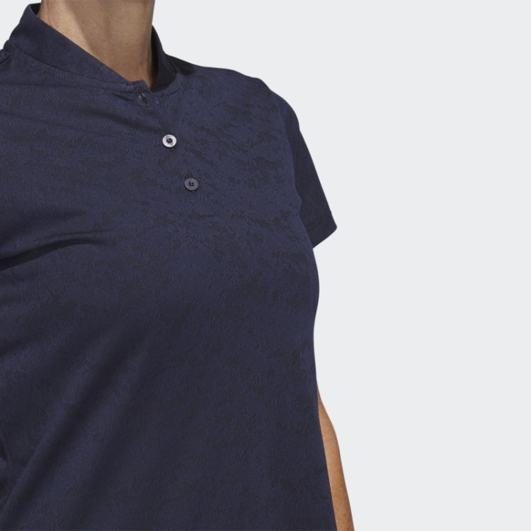 Camisa Polo Jacquard Golf Adidas Navy