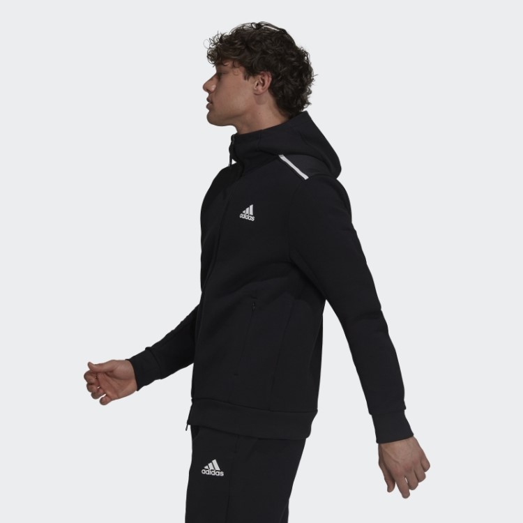 Adidas Z.n.e. Moletom Com Capuz Esportivo Moda Preta