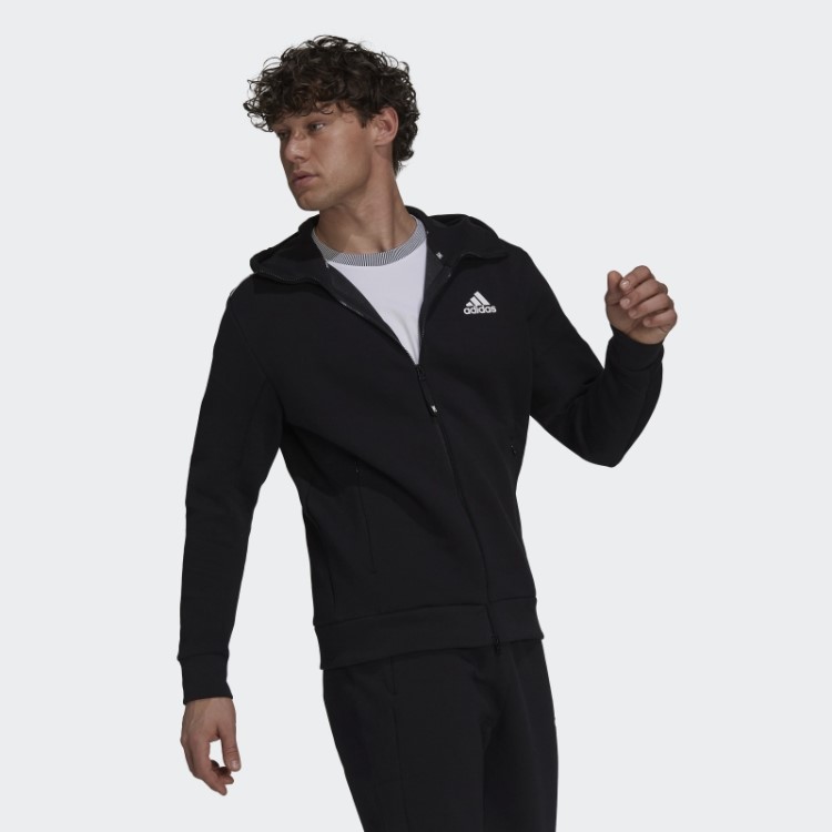 Adidas Z.n.e. Moletom Com Capuz Esportivo Moda Preta