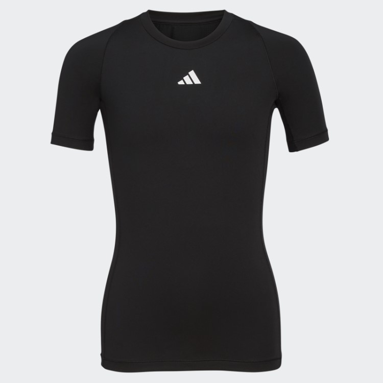 Top Techfit Manga Curta Preto Adidas