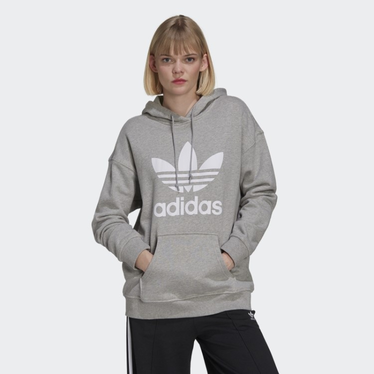 Moletom Cinza Médio Adidas Adicolor Trefoil Hot