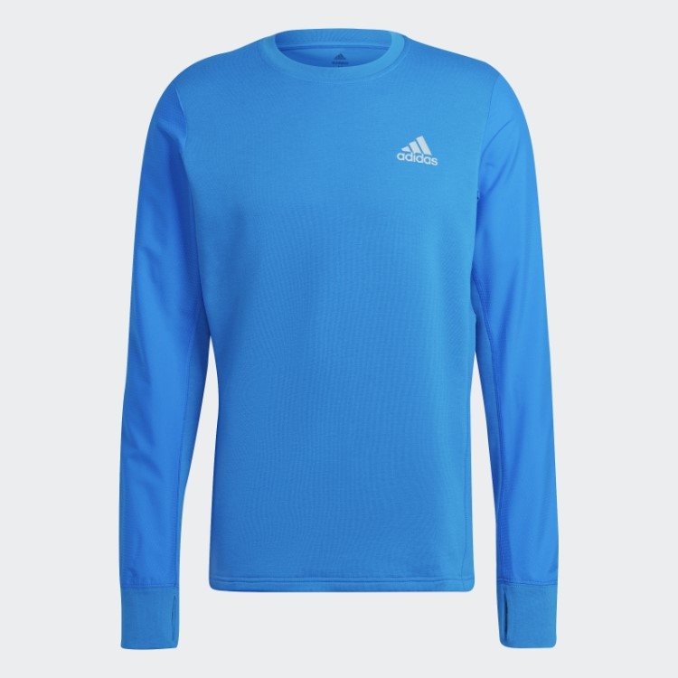 Moletom De Tripulação Reflexivo Rápido Adidas Blue Rush