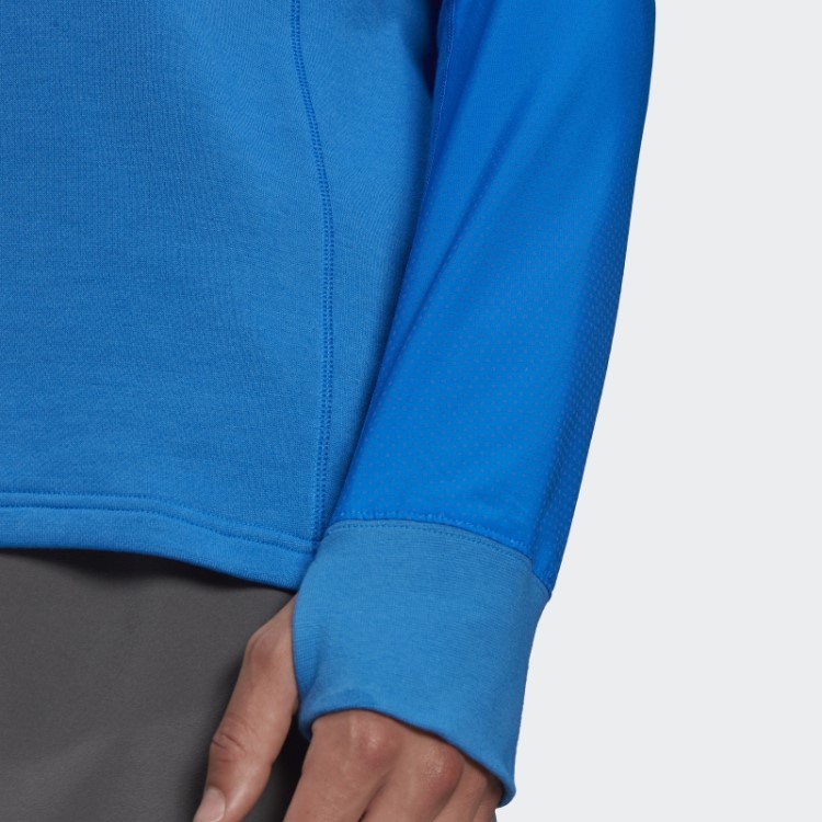 Moletom De Tripulação Reflexivo Rápido Adidas Blue Rush